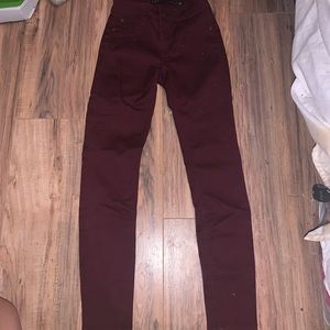 Maroon Skinny jeans